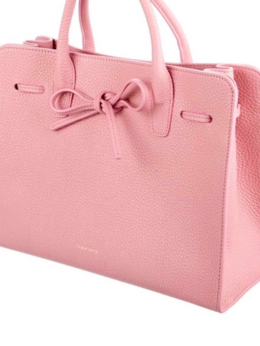 Authentic Mansur Gavriel Pink Pebbled Leather Tote Handbag